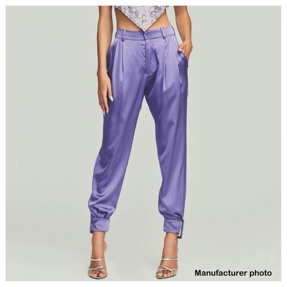 Retrofete Rocky Silk Pants in Violet - Picture 12 of 12